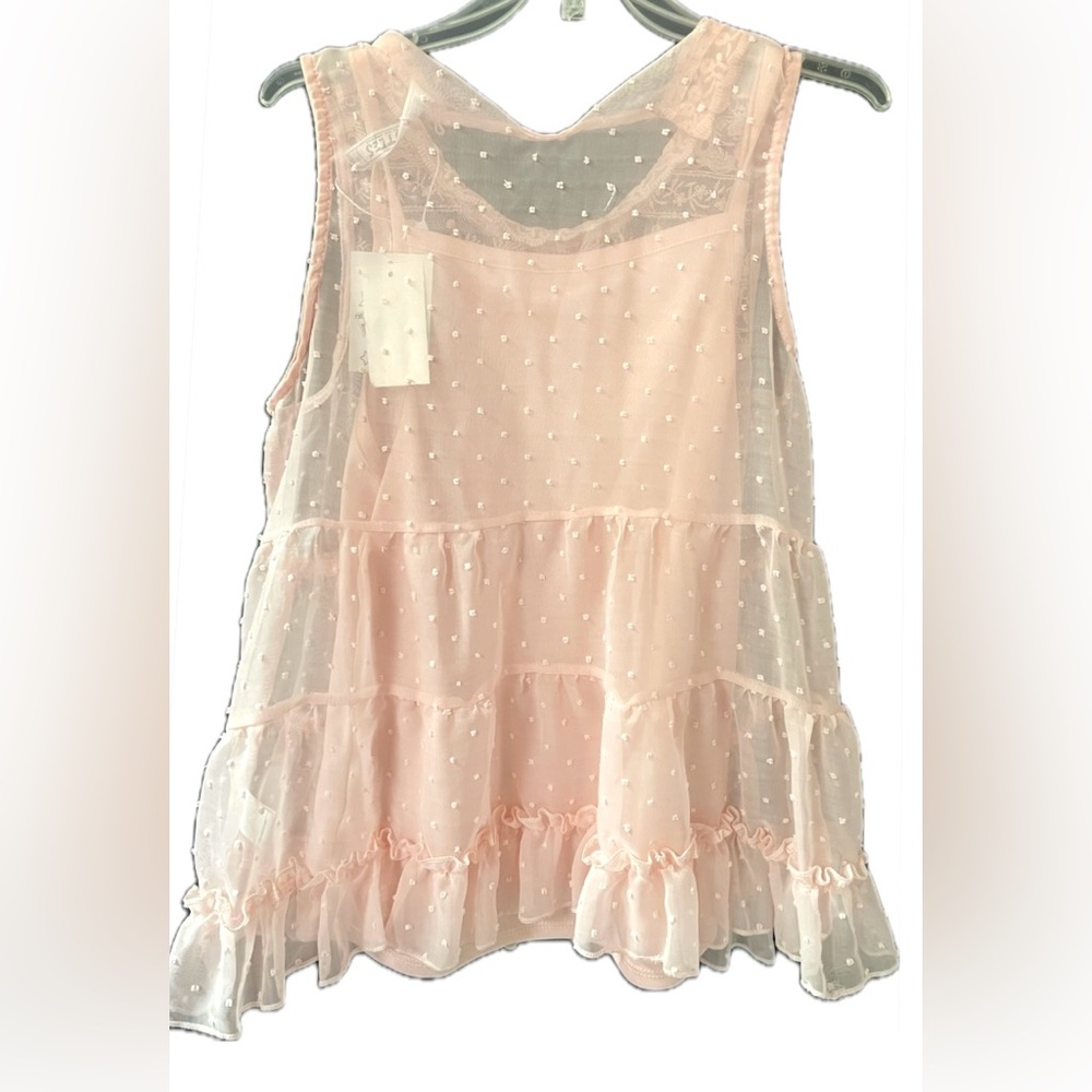BEAUTEES 3pc Girls Victorian style Top, slip & leggings blush color Size XL NWT - Picture 3 of 9